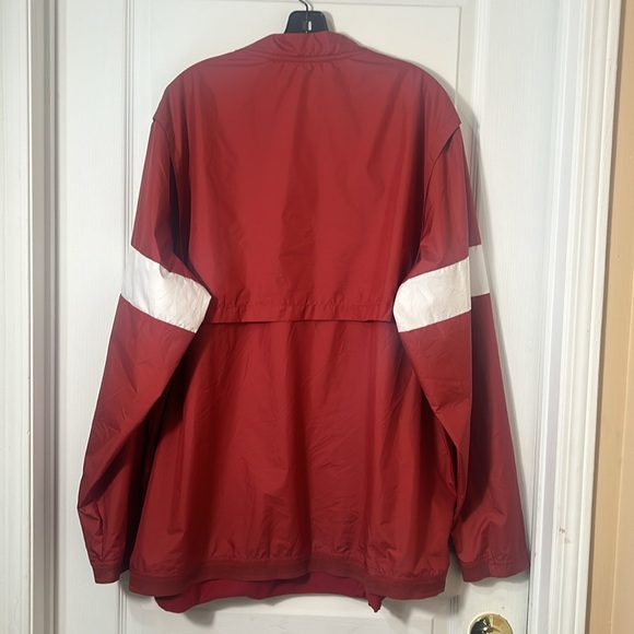 NIKE MEN WIND BREAKER HALF ZIPPER two side zippers BURGUNDY IN SIZE XXL - Picture 6 of 7